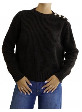 Maglione con bottoni dorati Please 